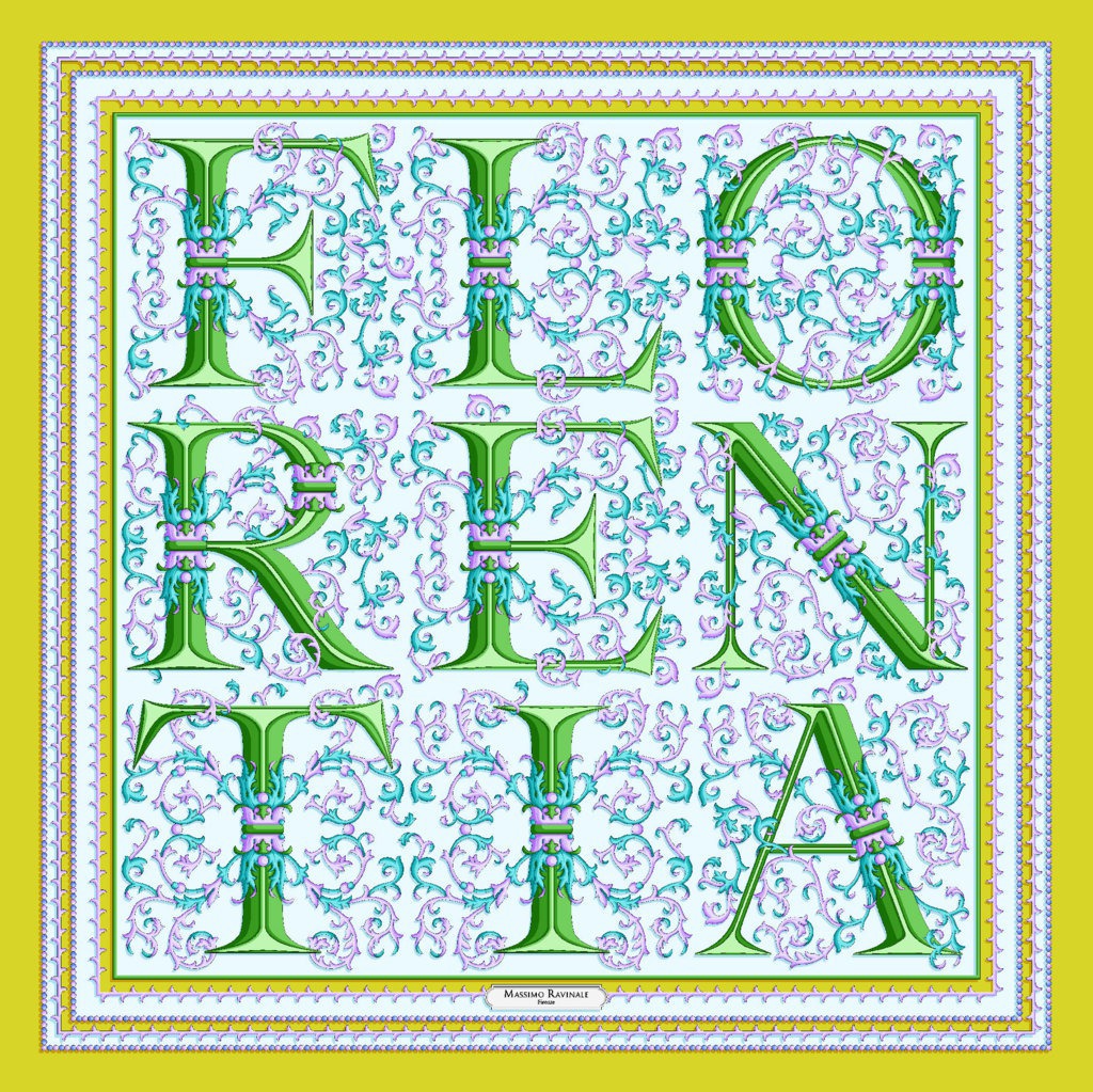 Bandana Carta Fiorentina Verde Acido