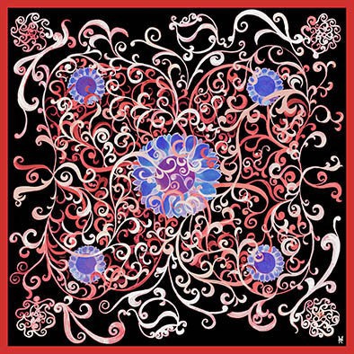 Bandana Girasole Rosso Nero
