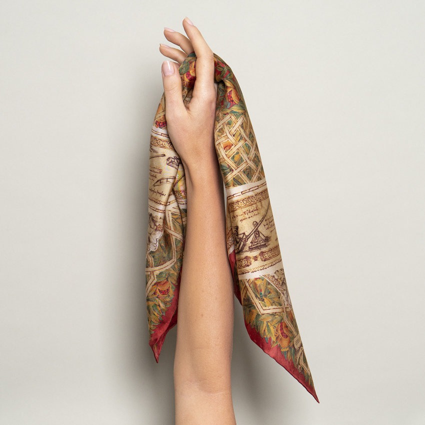 Bandana Leonardo Da Vinci Rosso
