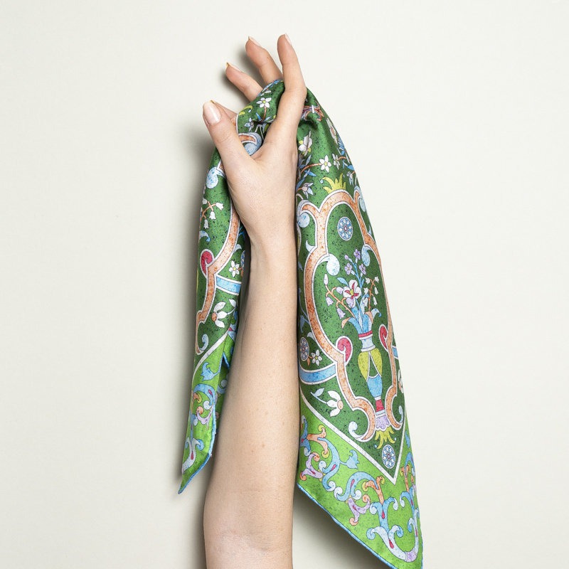 Bandana Mosaico Fiorentino Verde