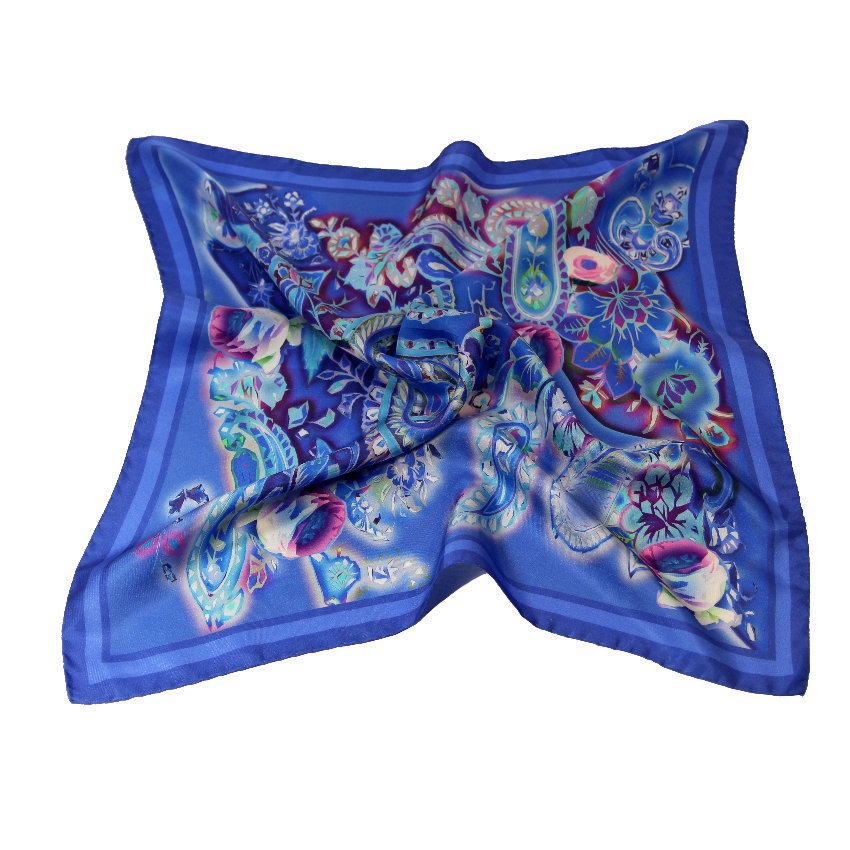 Bandana Rosa Orientale Azzurro