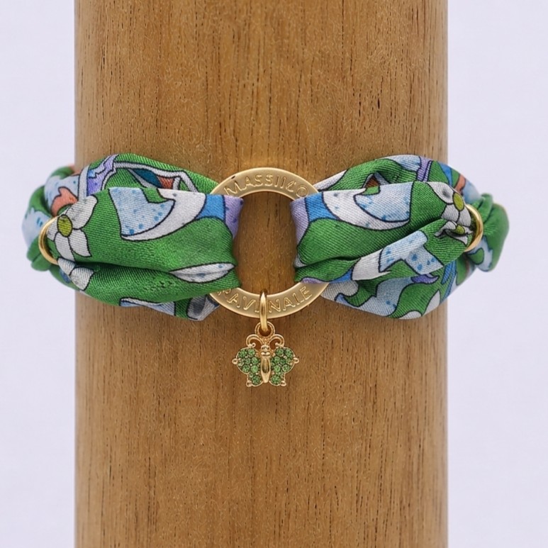 Bracciale Vanity Seta Mosaico Fiorentino  Verde