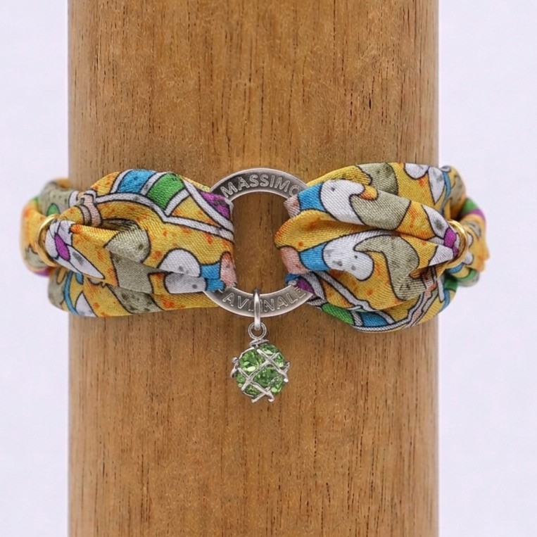 Bracciale Vanity Seta Mosaico Fiorentino Arancio