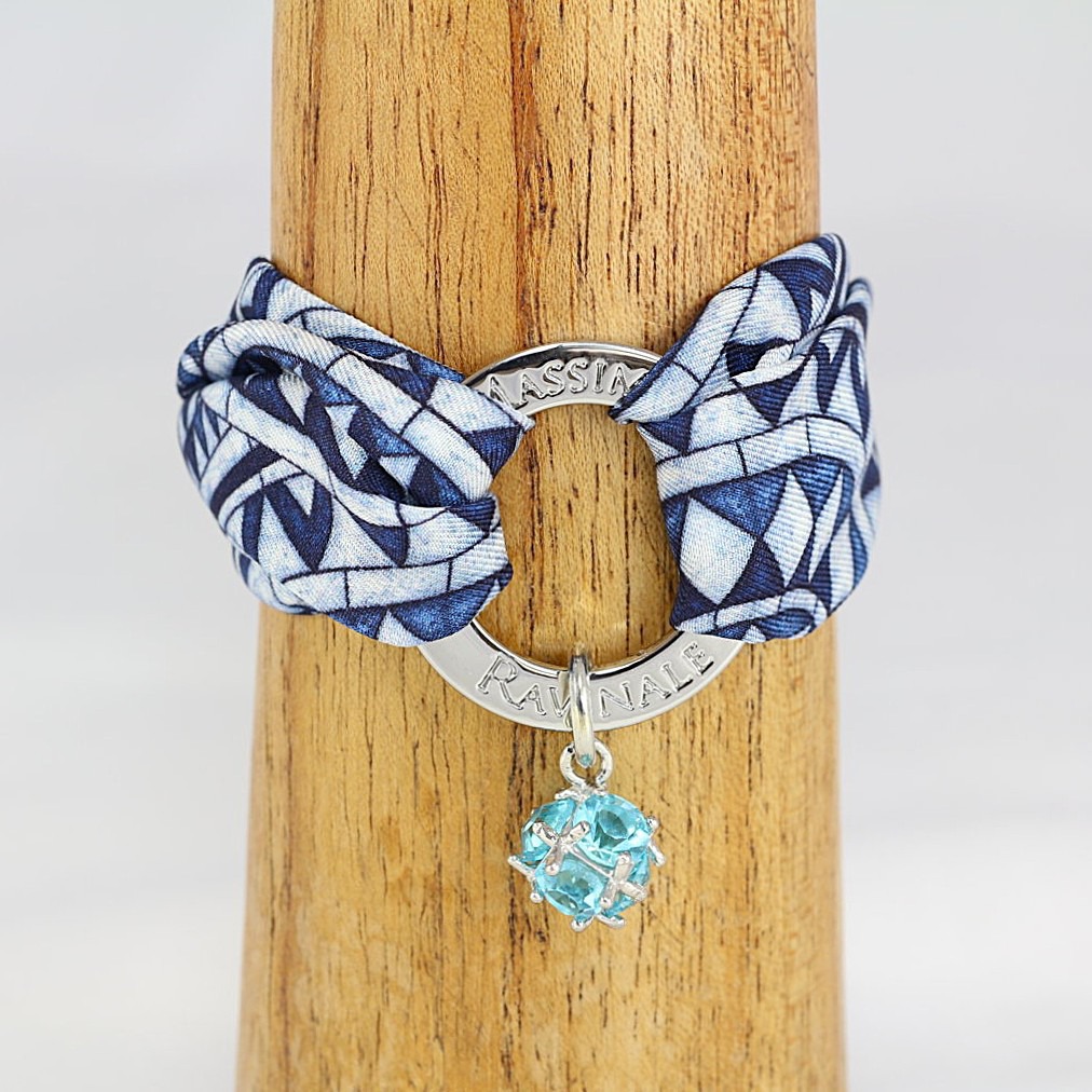 Bracciale Vanity Seta Tarsia Marmorea Navy