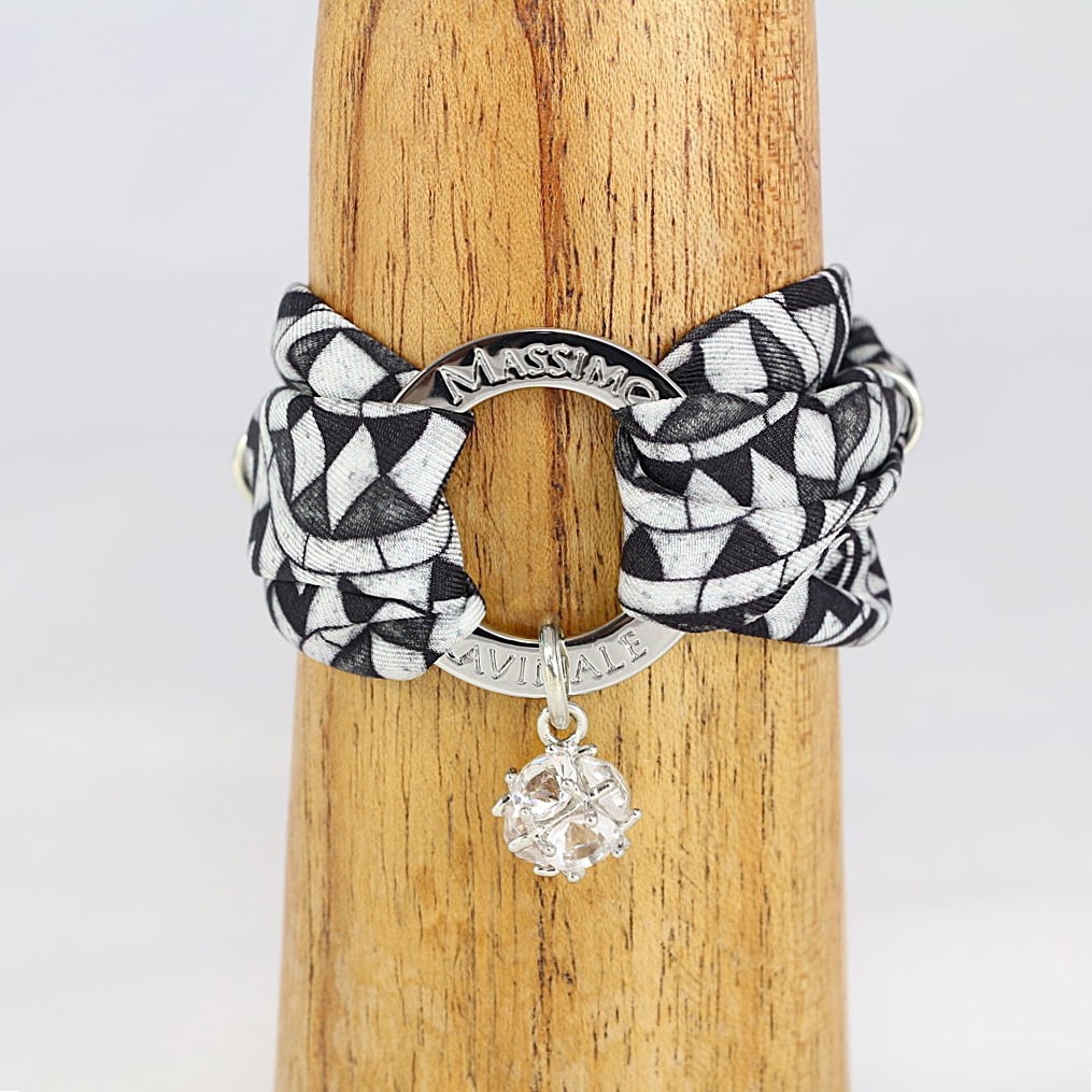 Bracciale Vanity Seta Tarsia Marmorea Nero — ESAURITO