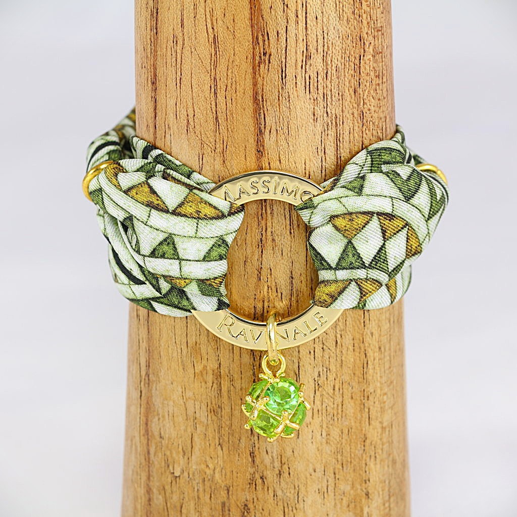 Bracciale Vanity Seta Tarsia Marmorea Oro Verde — ESAURITO