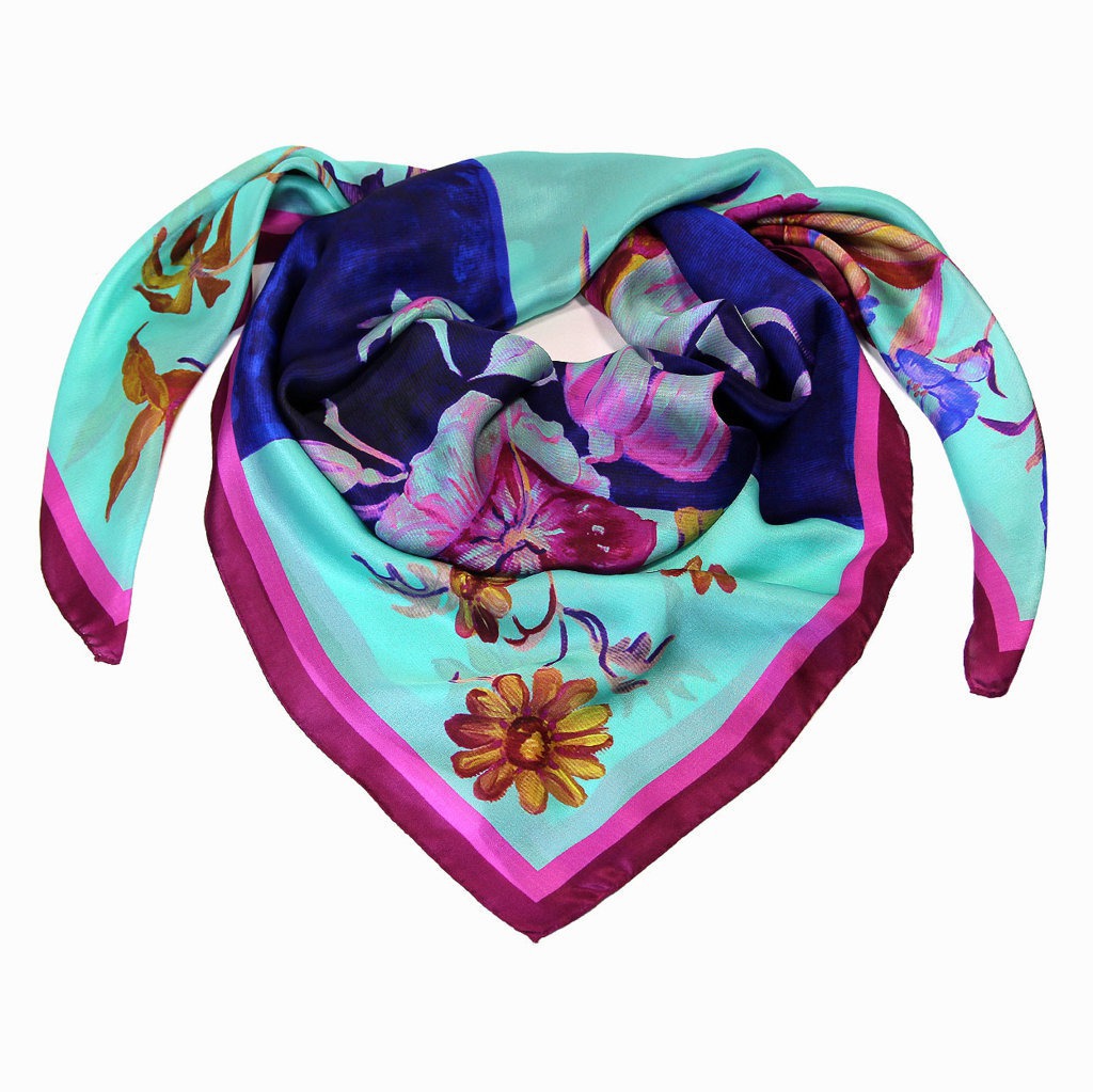 Foulard Bicolore Celeste
