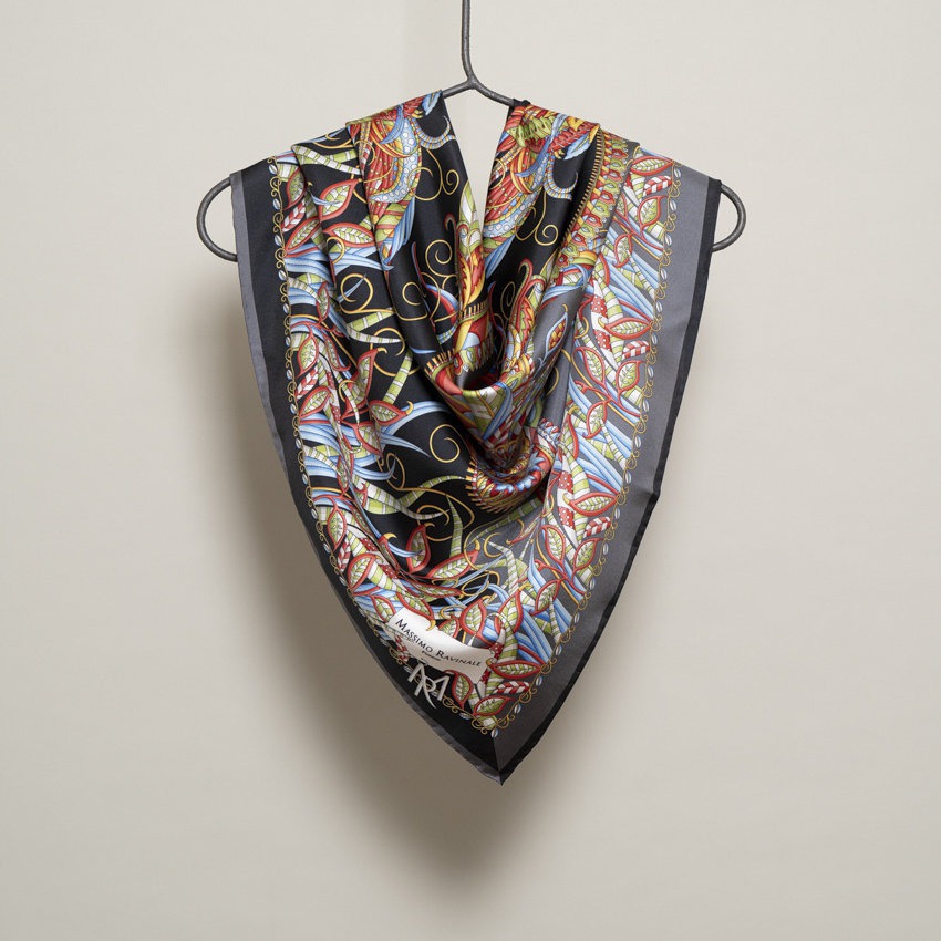 Foulard Boteh Grigio