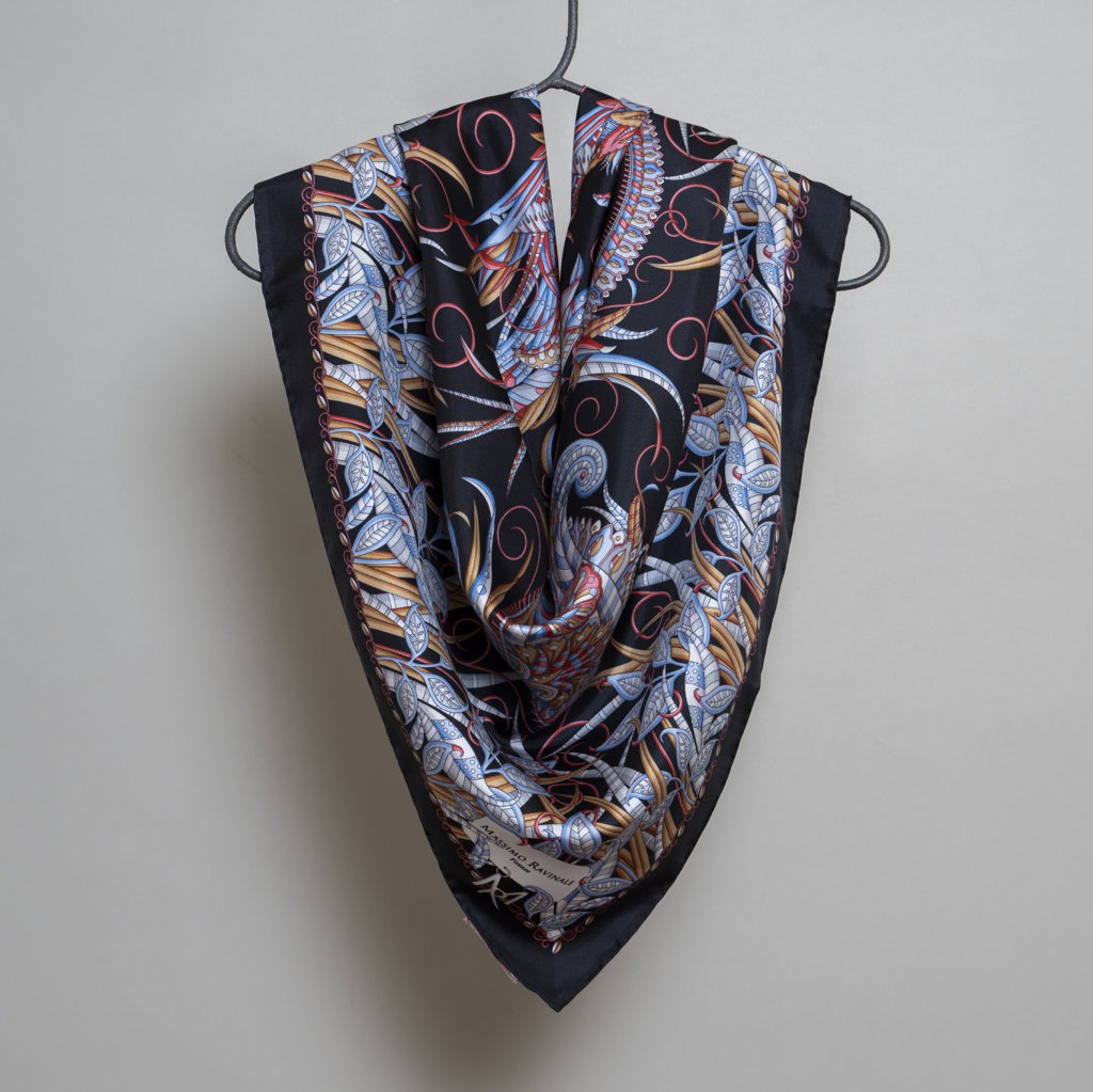 Foulard Boteh Nero Beige — ESAURITO