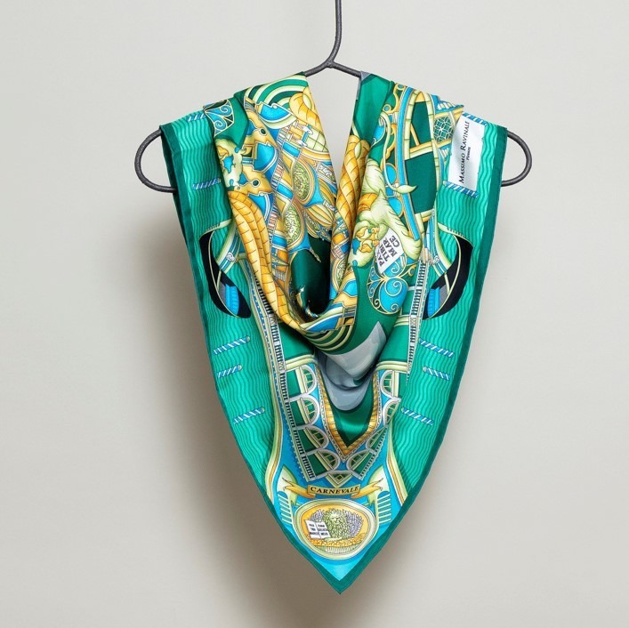 Foulard Carnevale di Venezia Petrol — ESAURITO