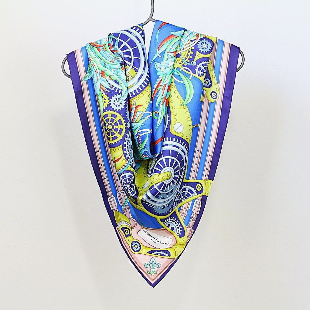 Foulard Cavallo Meccanico Blu