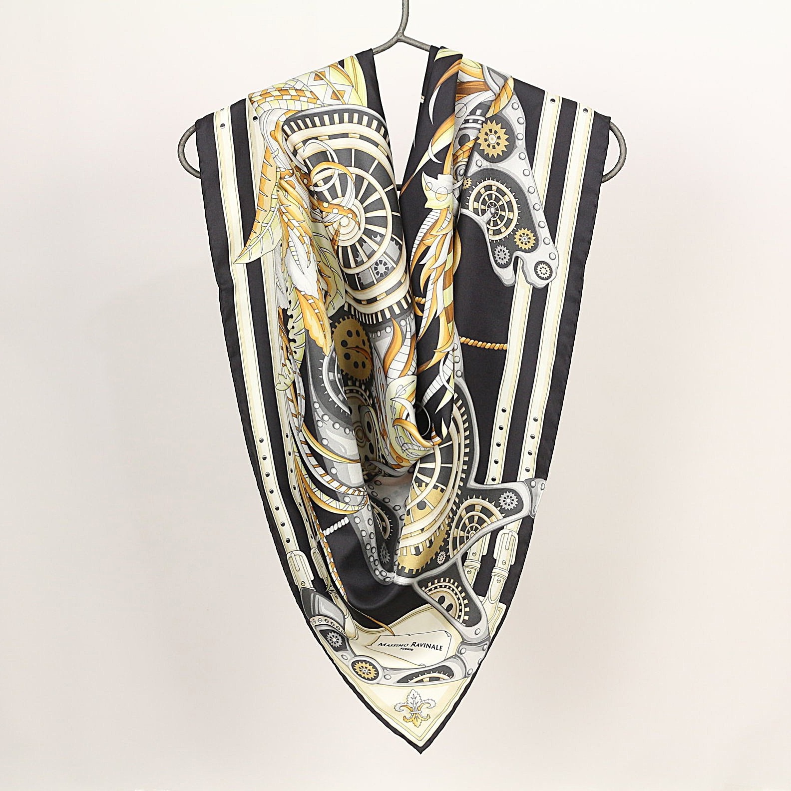 Foulard Cavallo Meccanico Nero