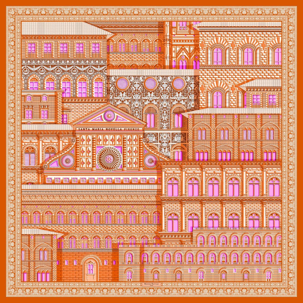 Foulard Firenze, Pietra e Seta Arancio