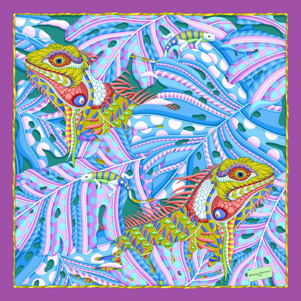 Foulard Iguana Viola