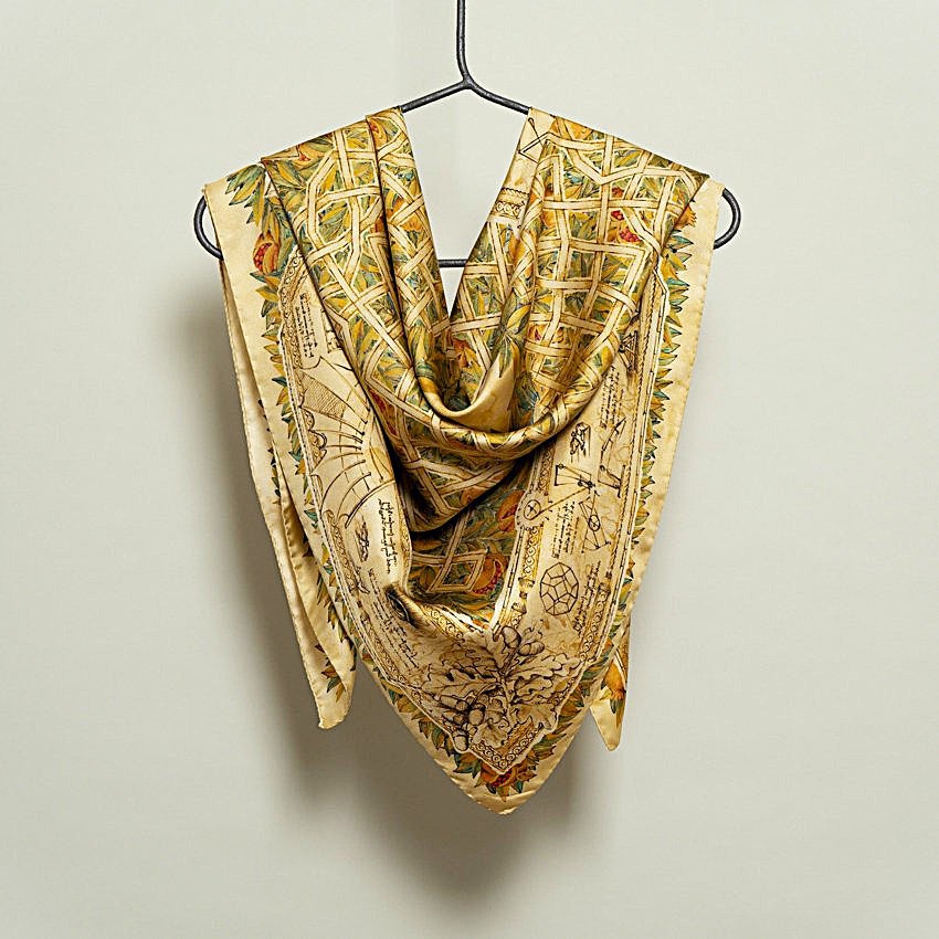 Foulard Leonardo Da Vinci Beige