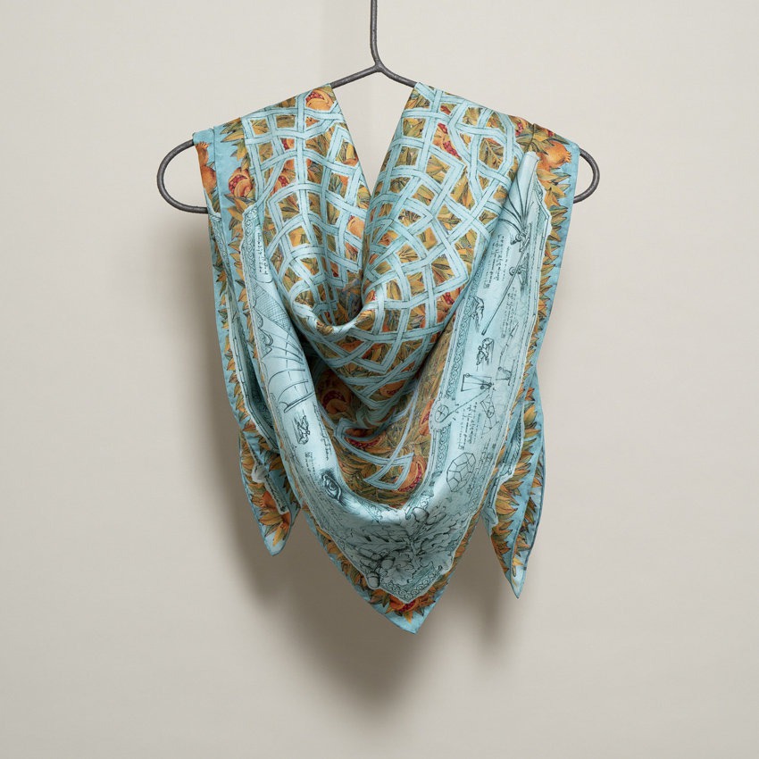 Foulard Leonardo Da Vinci Petrol