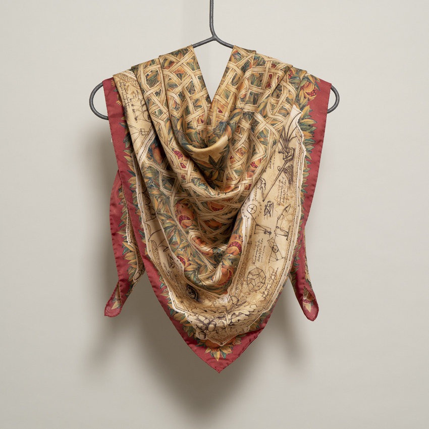 Foulard Leonardo Da Vinci Rosso