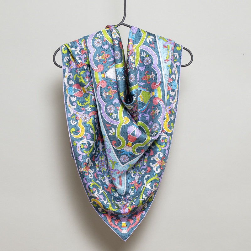 Foulard Mosaico Fiorentino Lilla — ESAURITO