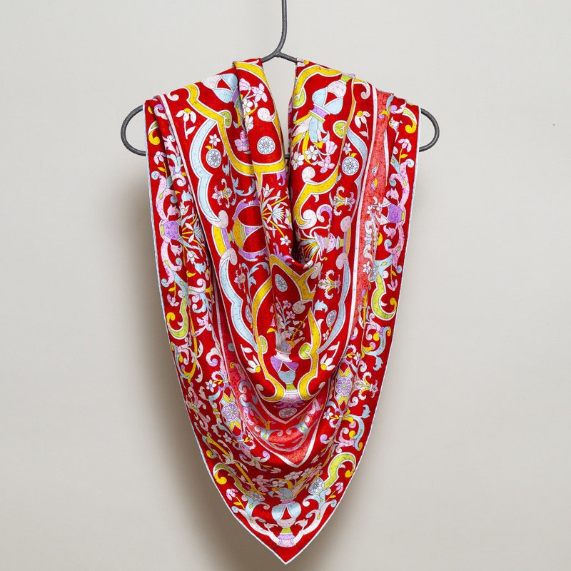 Foulard Mosaico Fiorentino Rosso