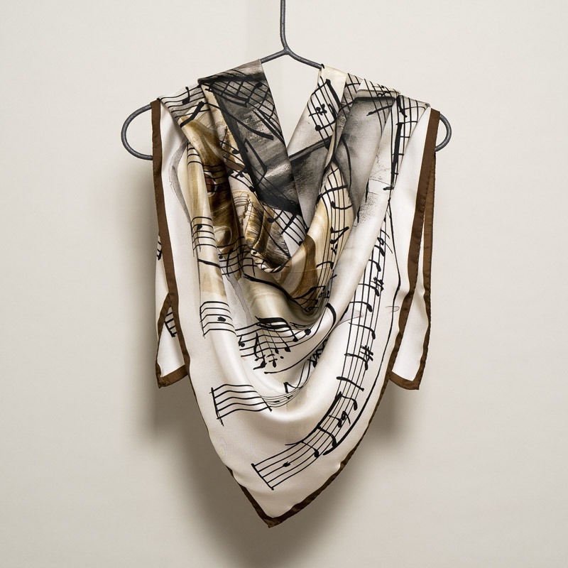 Foulard Musica Marrone — ESAURITO