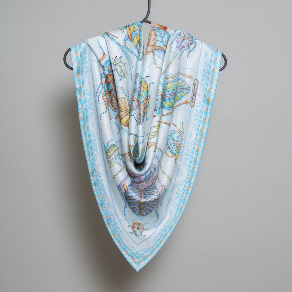 Foulard Scarabeo Turchese Azzurro — ESAURITO