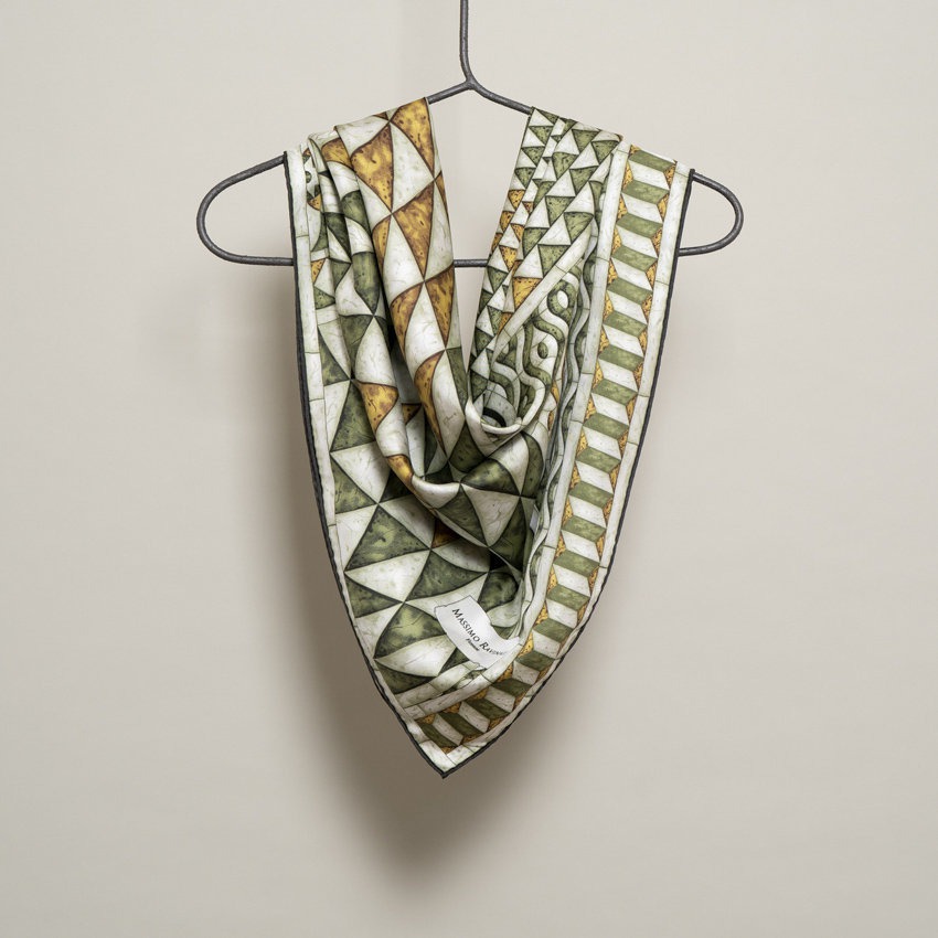 Foulard Tarsia Marmorea Oro Verde — ESAURITO