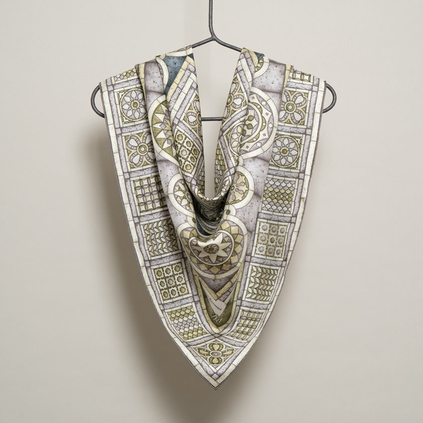 Foulard Tarsia Policroma Verde