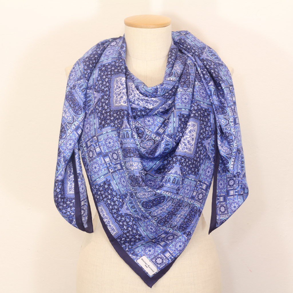 Grand Foulard Anastasia Navy