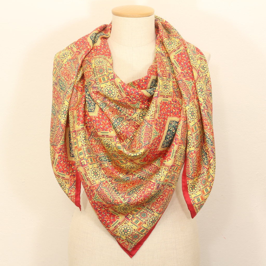 Grand Foulard Anastasia Rosso Giallo