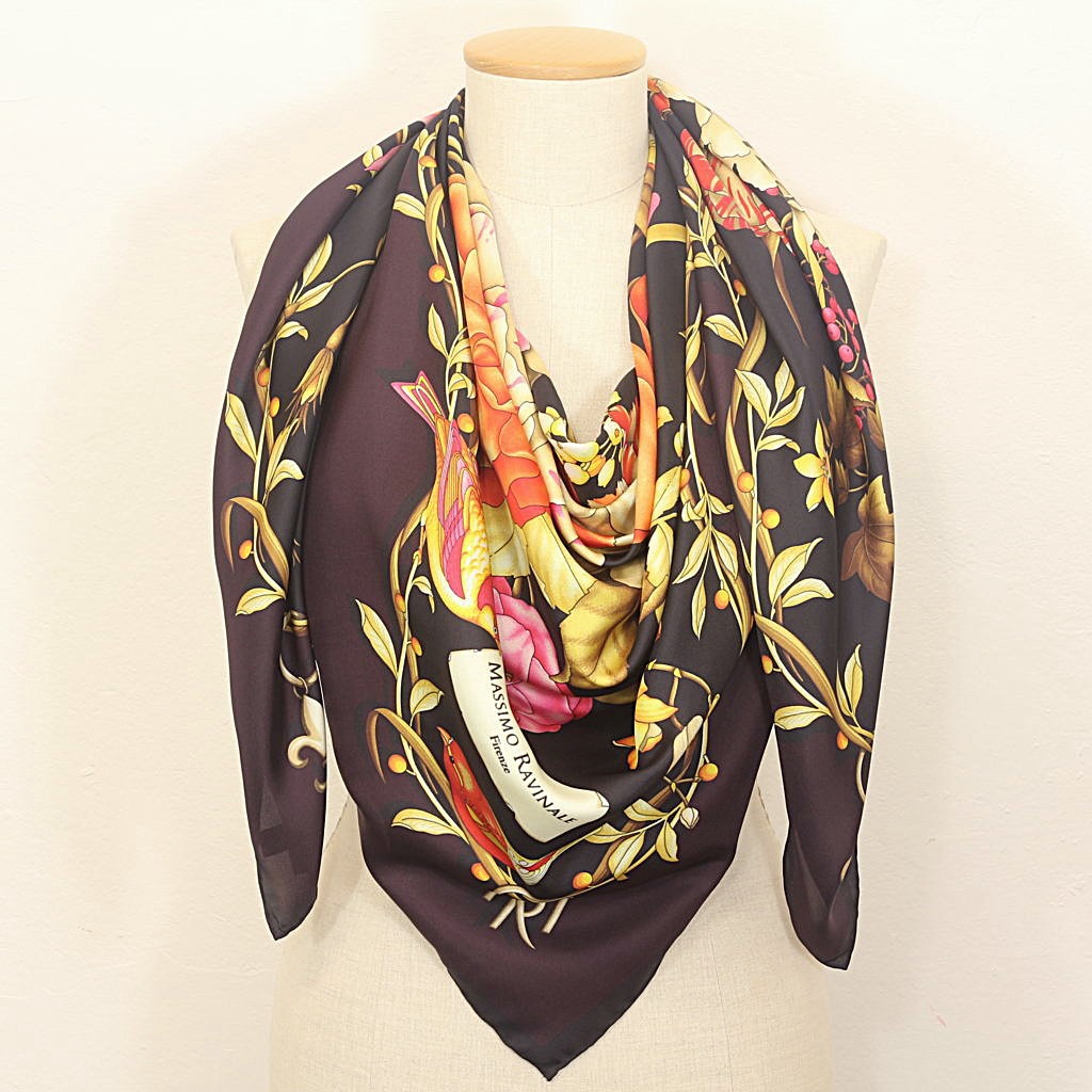 Grand Foulard Clori Nero Vino — ESAURITO