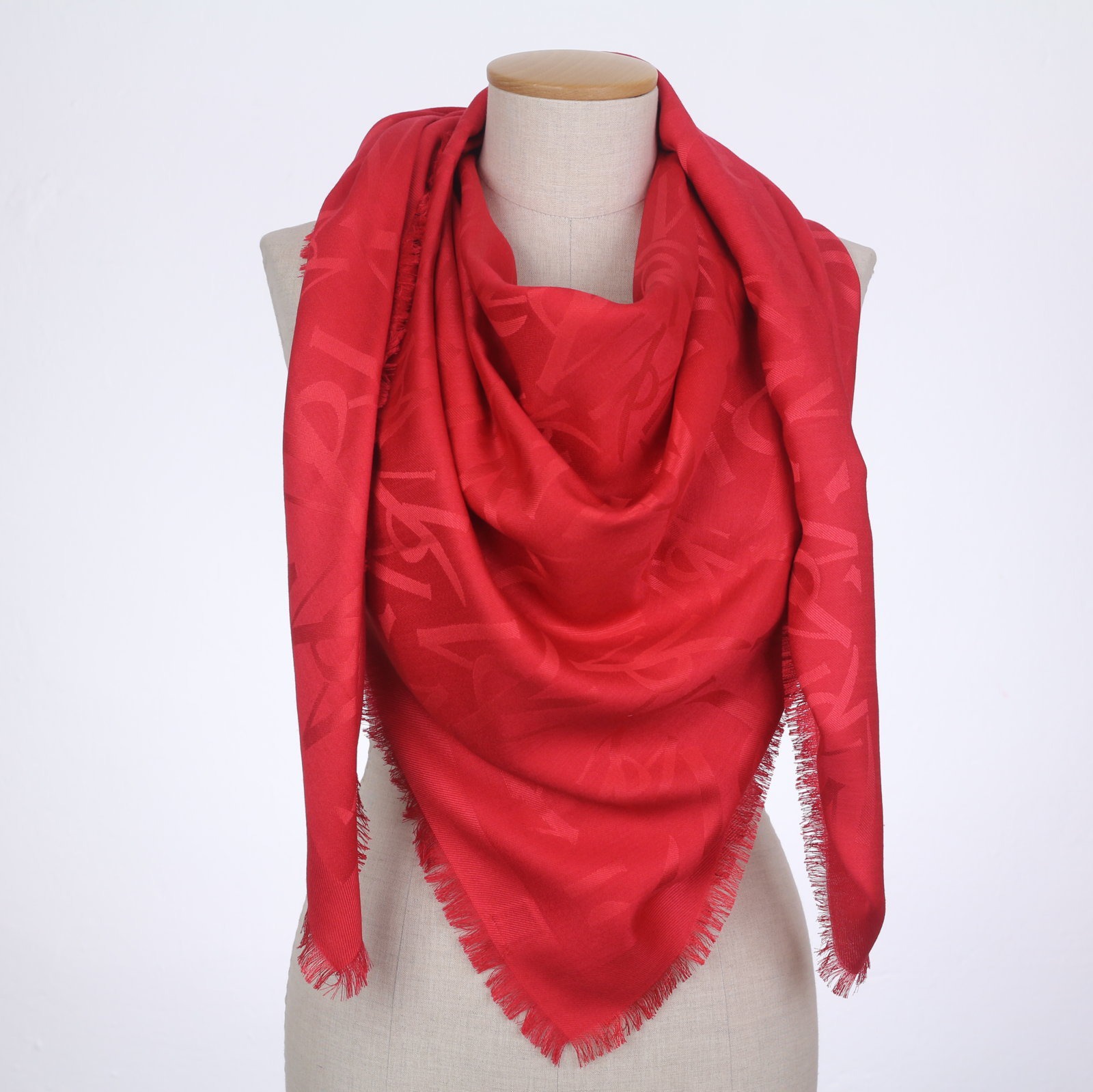 Grand Foulard Monogram Rosso