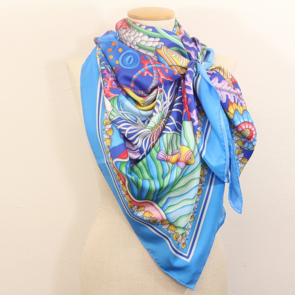 Grand Foulard Nautilus Azzurro