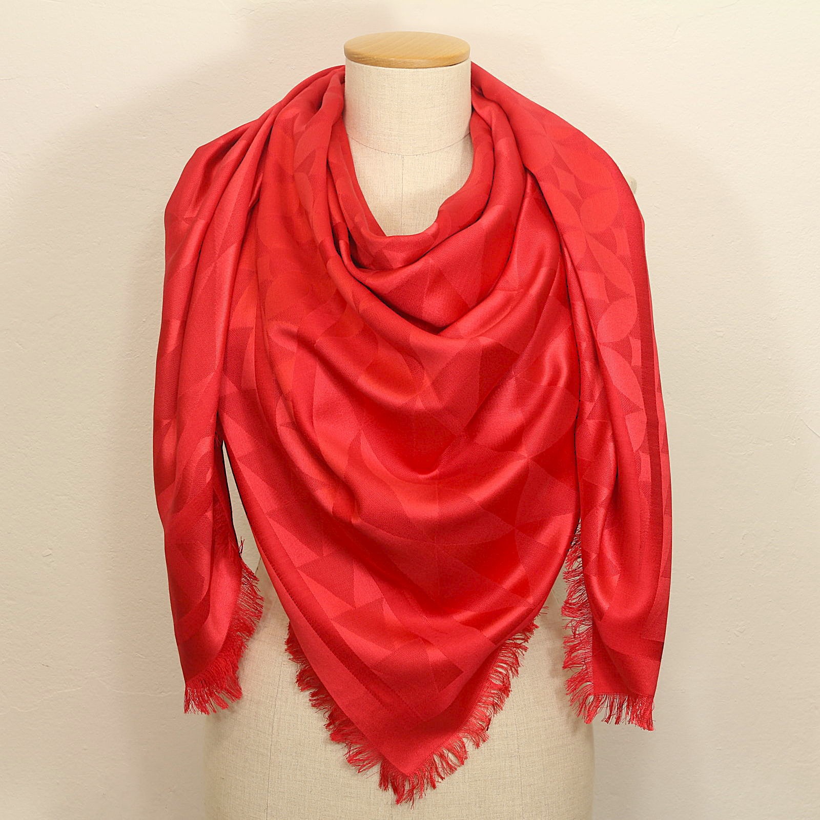 Grand Foulard Tarsia Marmorea Rosso