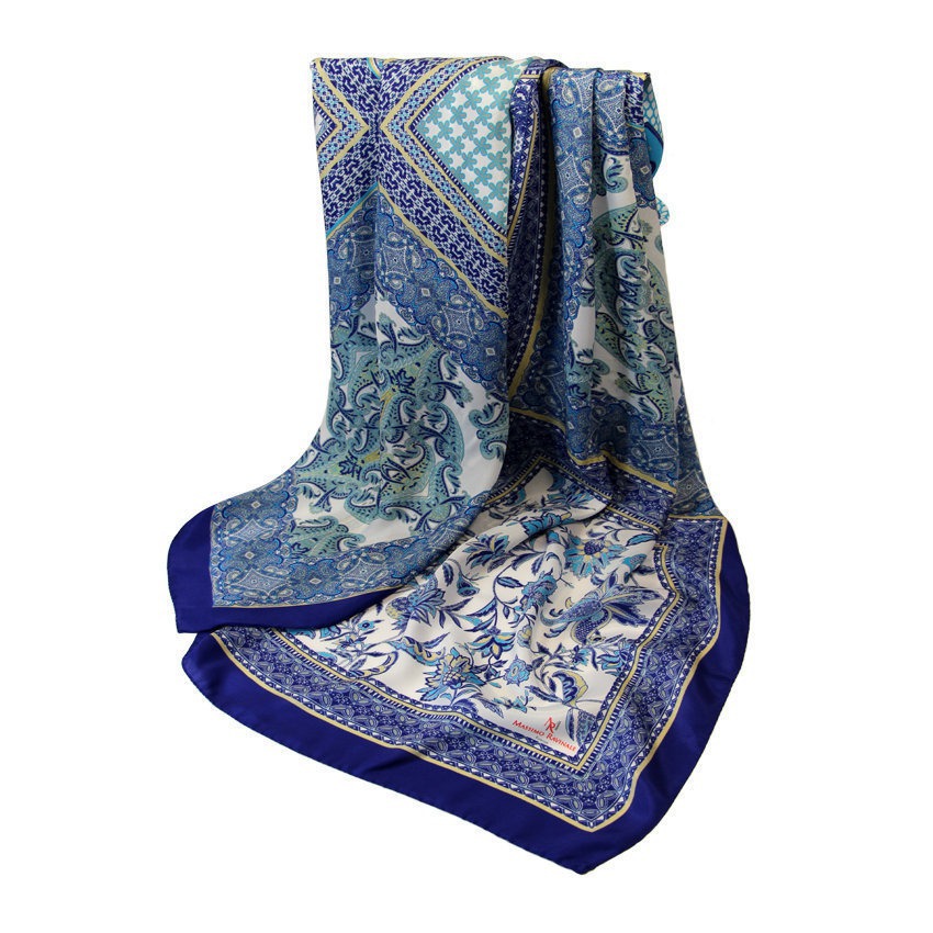 Maxi Stola Mosaico Blu