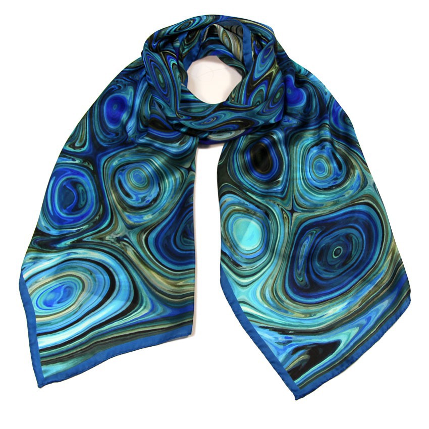 Sciarpa Astratto 70 Blu